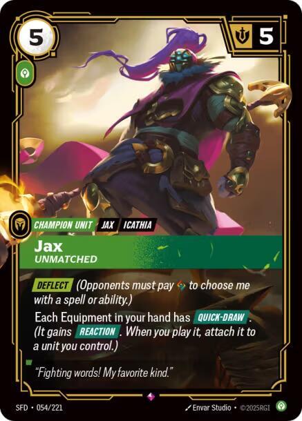 Jax Unmatched 054/221 (Spiritforged)  - Foil | Good Games Adelaide SA