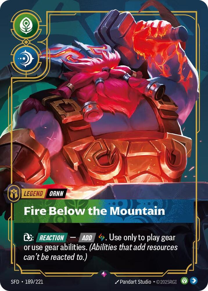 Ornn Fire Below the Mountain 189/221 (Spiritforged)  - Foil | Good Games Adelaide SA
