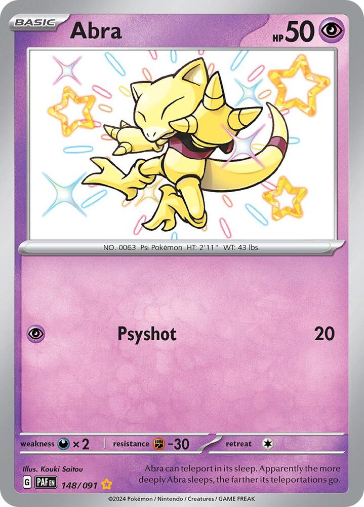 Abra 148/091 (SV: Paldean Fates)  - Holofoil | Good Games Adelaide SA