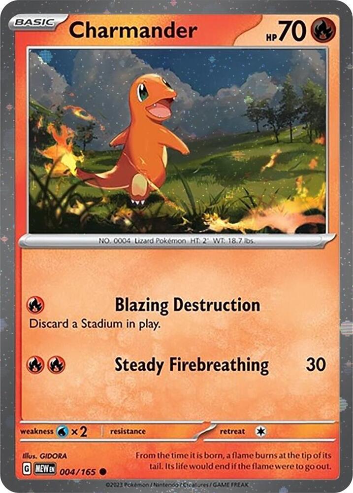 Charmander 004/165 (Miscellaneous Cards & Products)  - Holofoil | Good Games Adelaide SA