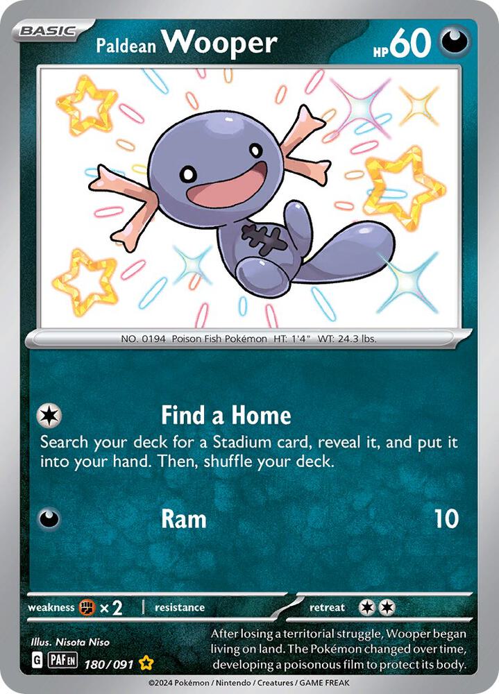 Paldean Wooper 180/091 (SV: Paldean Fates)  - Holofoil | Good Games Adelaide SA
