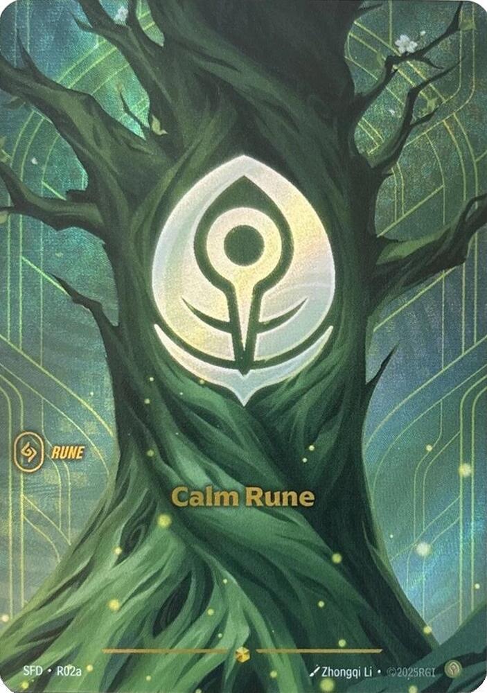 Calm Rune Alternate Art R02a (Spiritforged)  - Foil | Good Games Adelaide SA