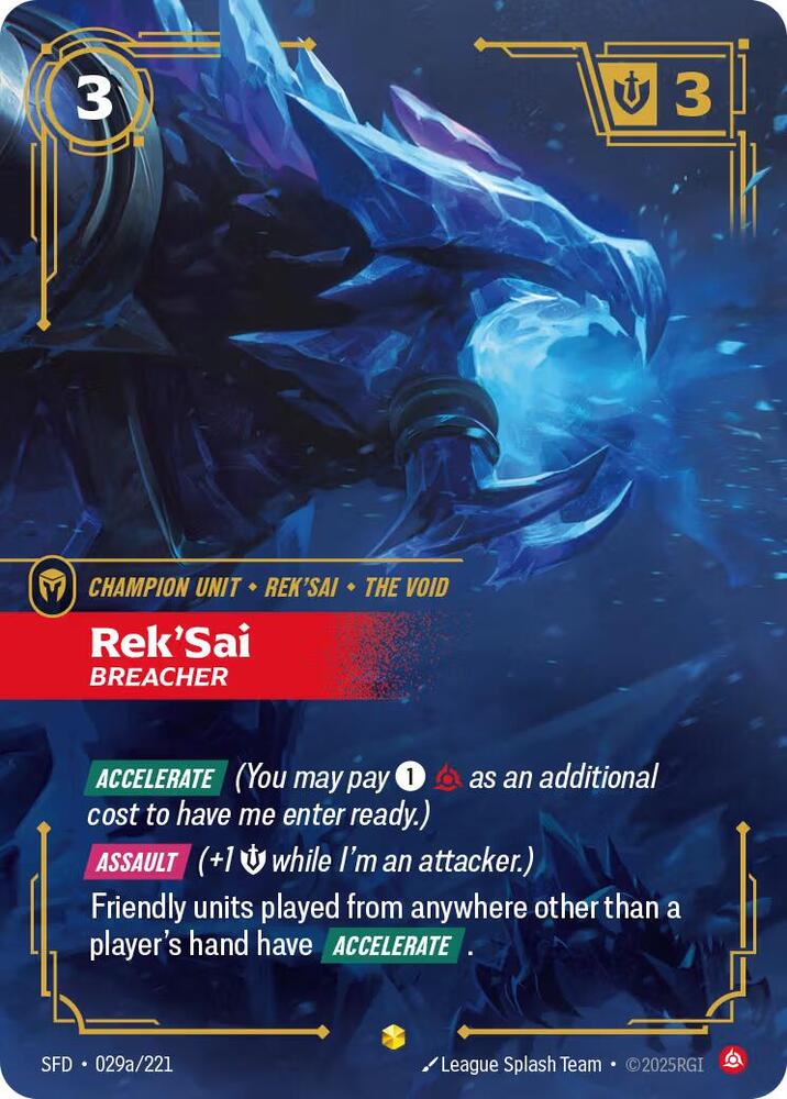 Rek'Sai - Breacher 029a/221 (Spiritforged)  - Foil | Good Games Adelaide SA