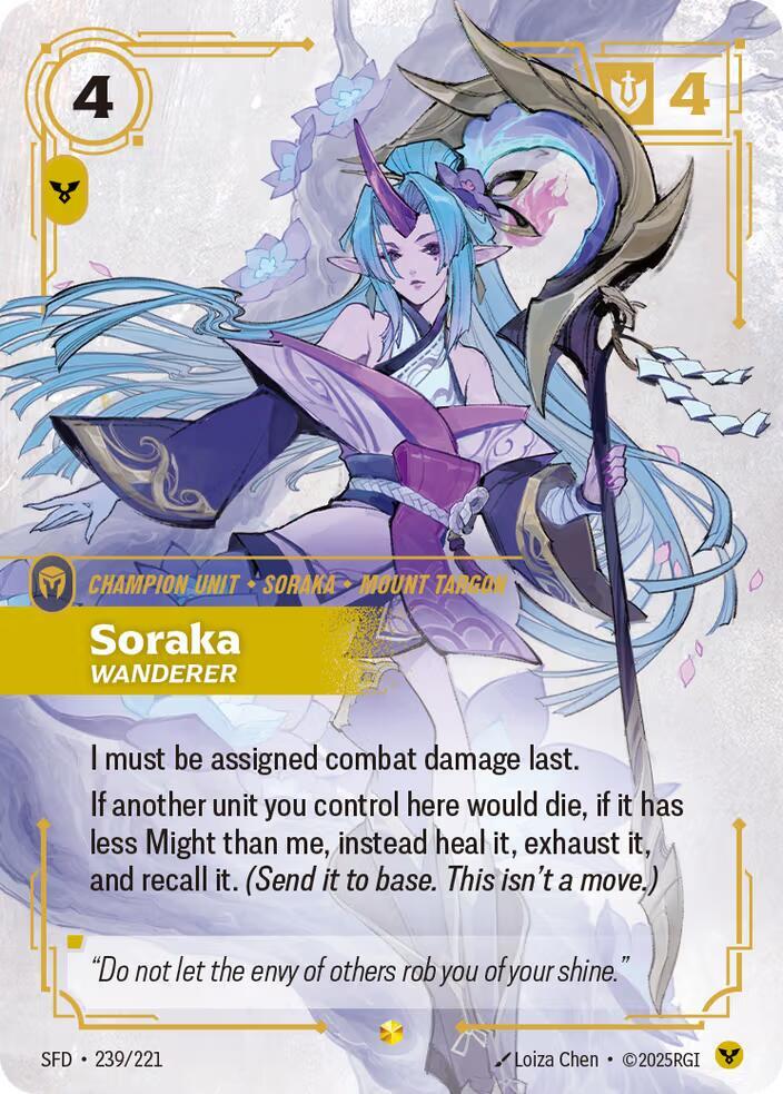 Soraka - Wanderer 239/221 (Spiritforged)  - Foil | Good Games Adelaide SA