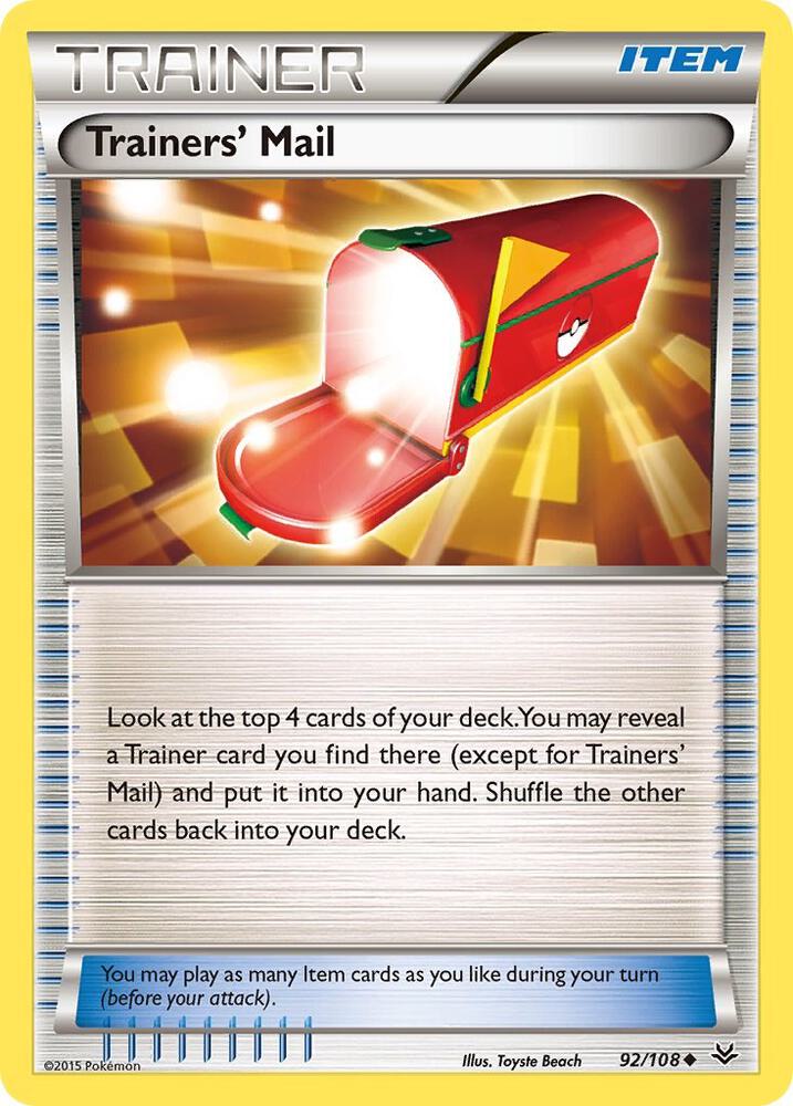 Trainers Mail 92/108 (XY - Roaring Skies)  | Good Games Adelaide SA