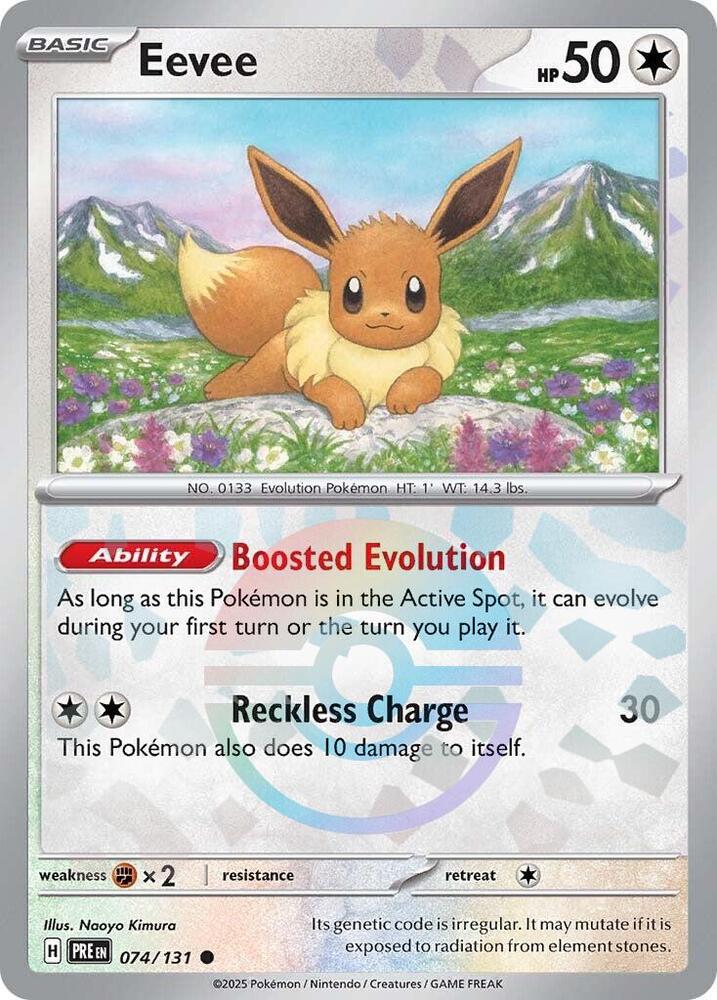 Eevee Poke Ball Pattern 074/131 (SV: Prismatic Evolutions)  - Holofoil | Good Games Adelaide SA