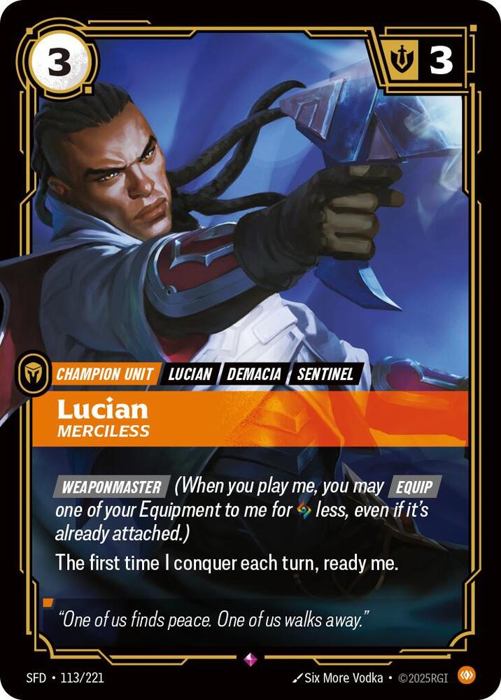 Lucian Merciless 113/221 (Spiritforged)  - Foil | Good Games Adelaide SA