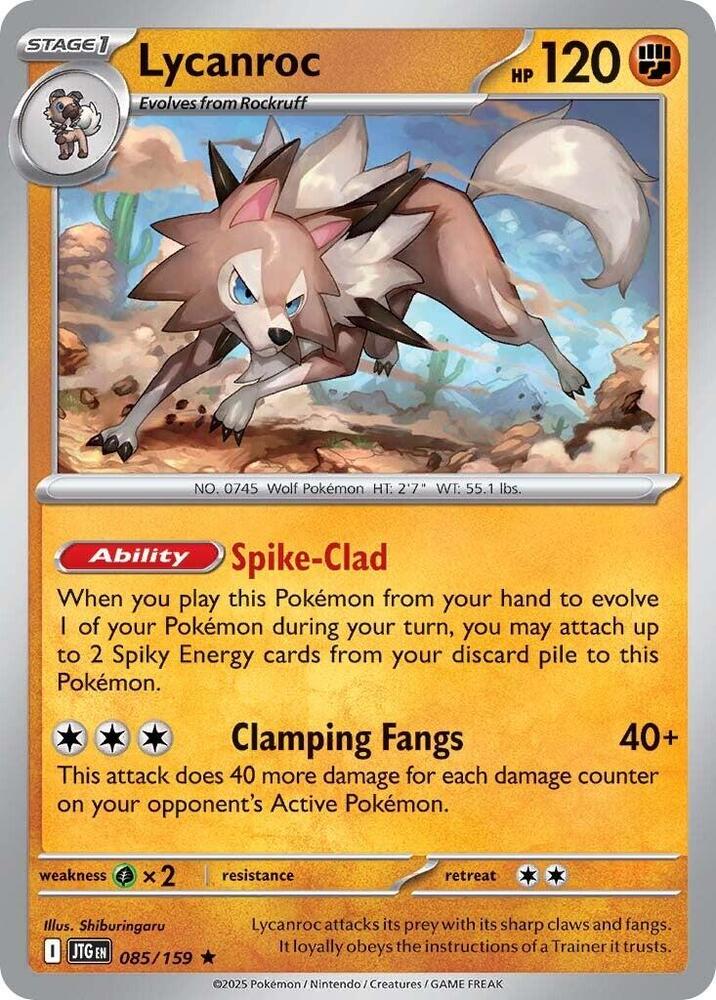 Lycanroc 085/159 (SV09: Journey Together)  - Holofoil | Good Games Adelaide SA