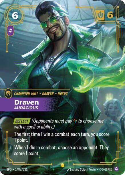 Draven - Audacious 148a/221 (Spiritforged)  - Foil | Good Games Adelaide SA