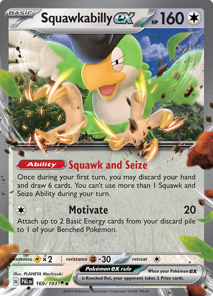 Squawkabilly ex 169/193 (SV02: Paldea Evolved)  - Holofoil | Good Games Adelaide SA
