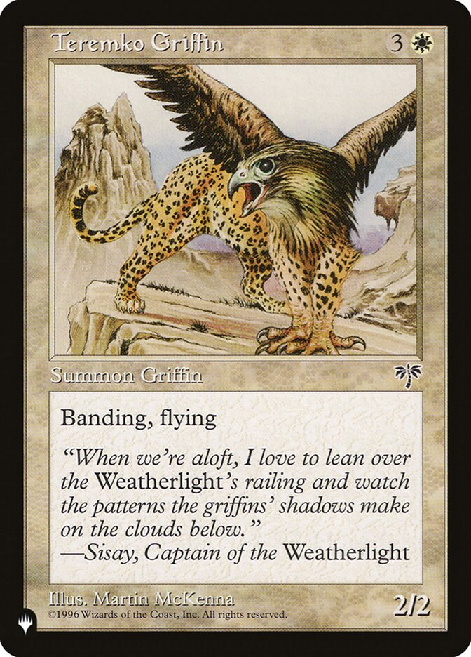 Teremko Griffin  (The List Reprints)  | Good Games Adelaide SA