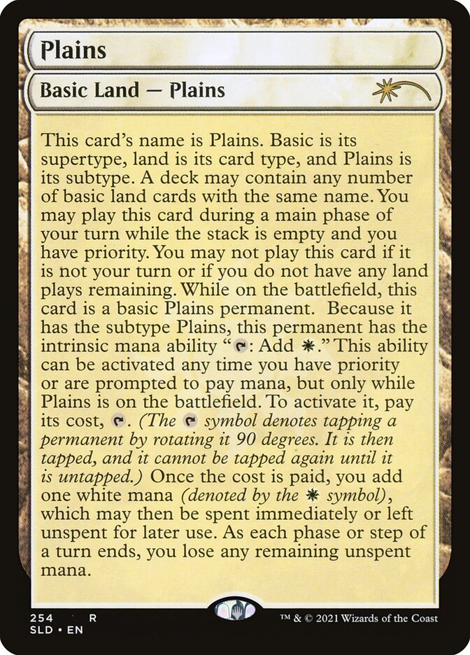 Plains 254 Full Text Lands 254 (Secret Lair Drop Series)  - Foil | Good Games Adelaide SA