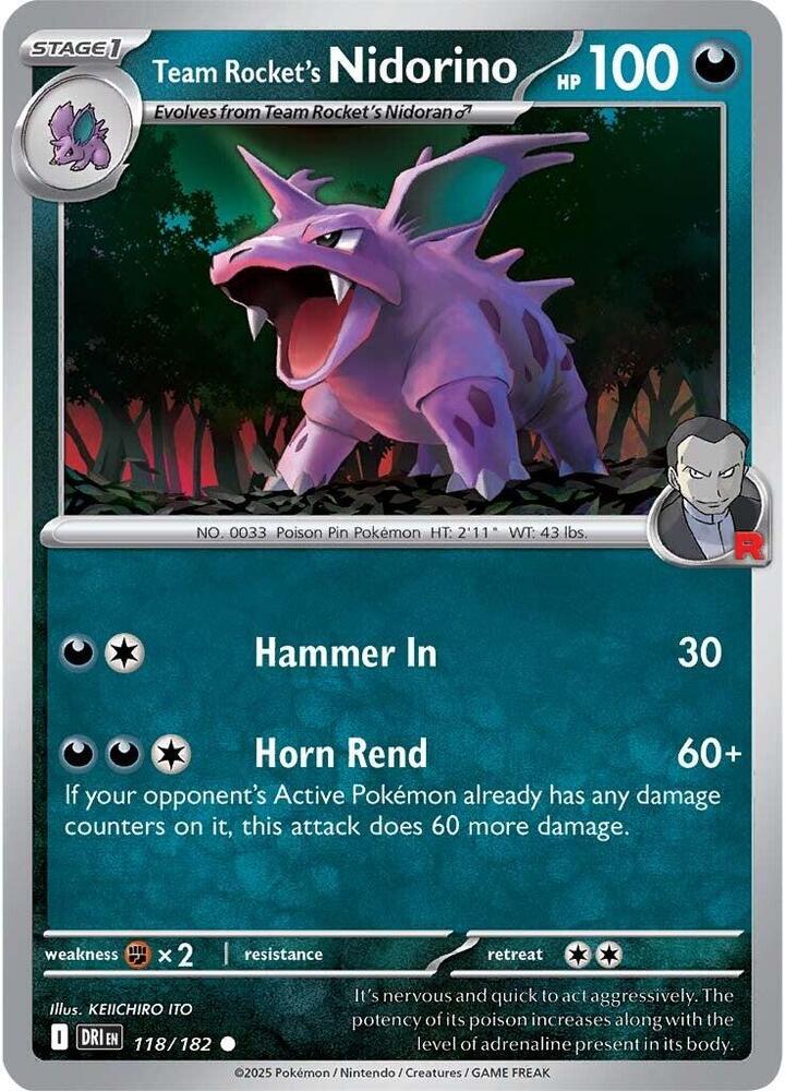Team Rocket's Nidorino 118/182 (SV10: Destined Rivals)  | Good Games Adelaide SA