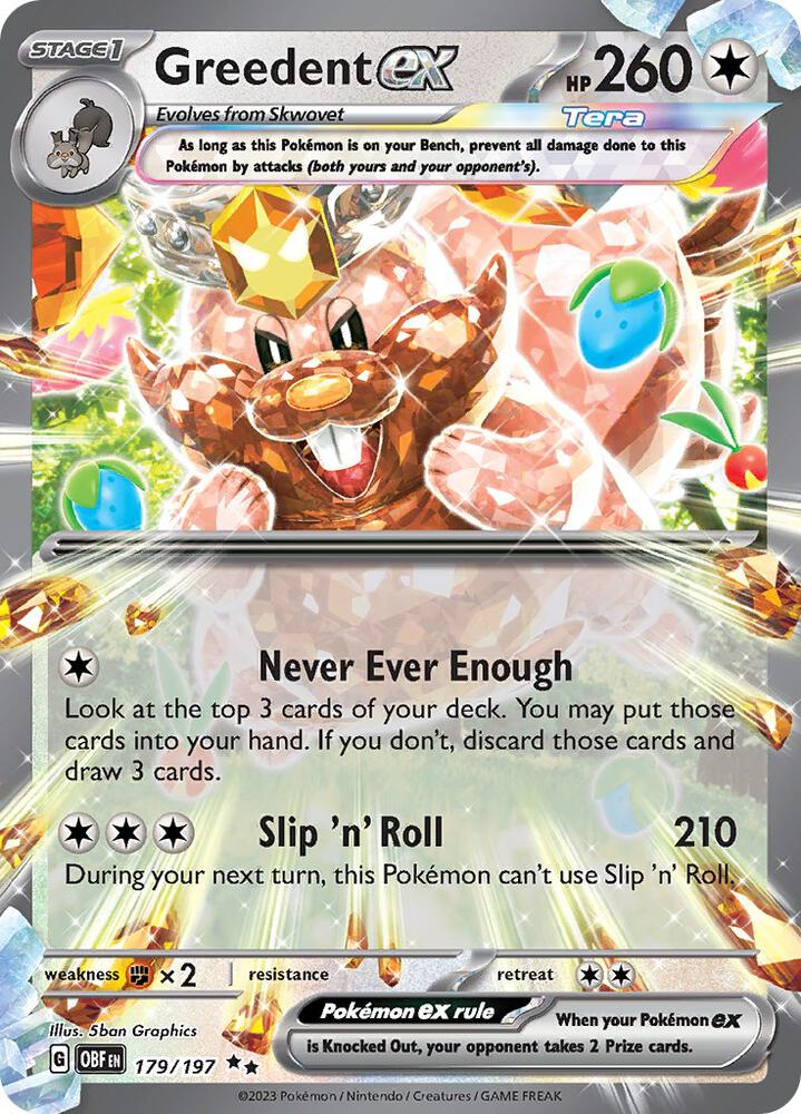 Greedent ex 179/197 (SV03: Obsidian Flames)  - Holofoil | Good Games Adelaide SA