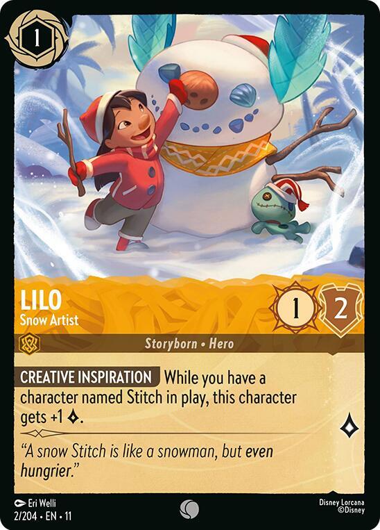 Lilo Snow Artist 2/204 (Winterspell)  - Cold Foil | Good Games Adelaide SA