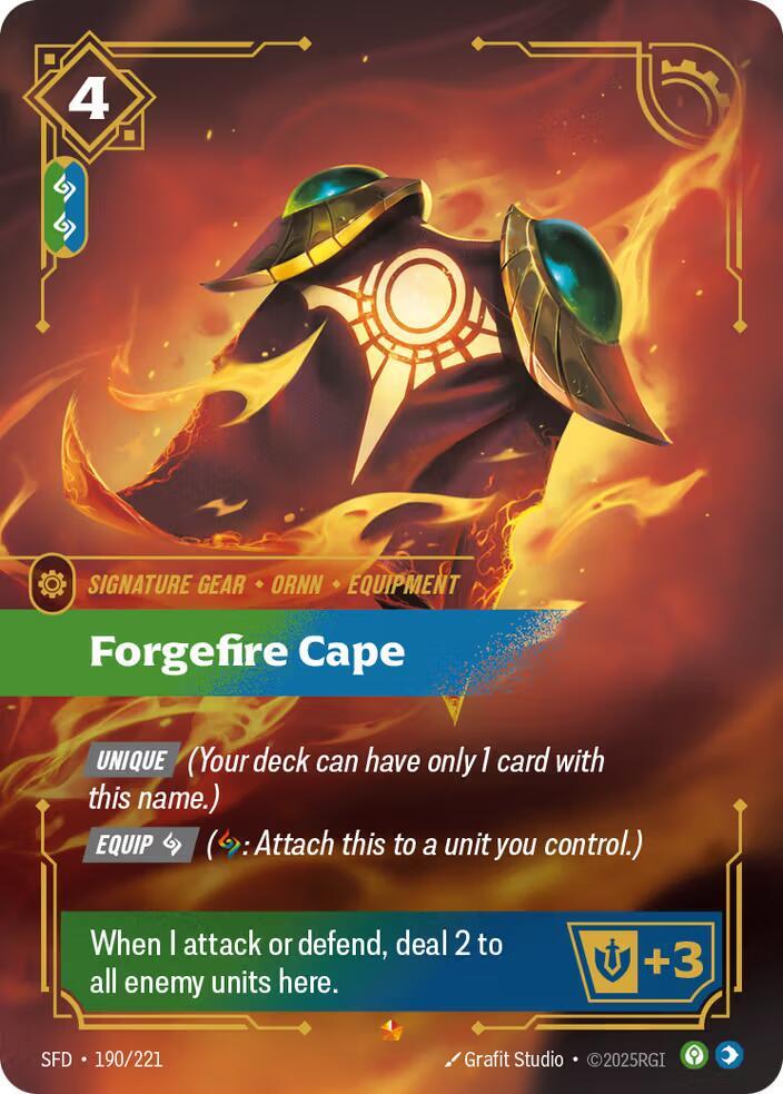 Forgefire Cape 190/221 (Spiritforged)  - Foil | Good Games Adelaide SA