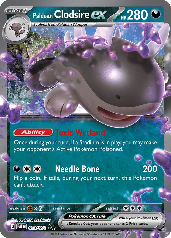 Paldean Clodsire ex 059/091 (SV: Paldean Fates)  - Holofoil | Good Games Adelaide SA