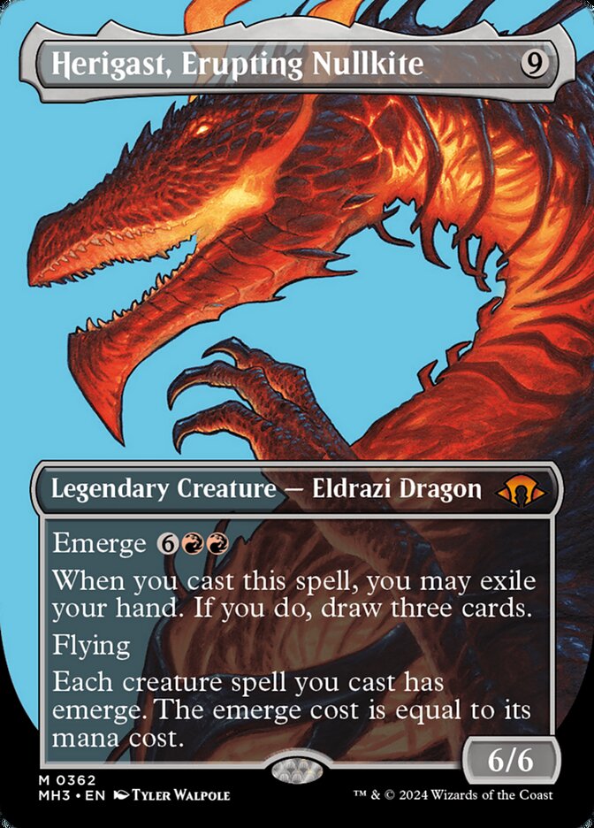 Herigast, Erupting Nullkite 362/319 (Modern Horizons 3)  - Borderless | Good Games Adelaide SA