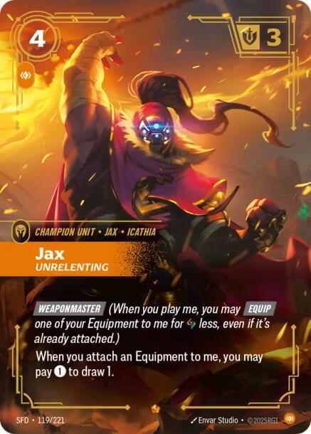 Jax Unrelenting 119/221 (Spiritforged)  - Foil | Good Games Adelaide SA