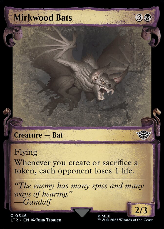 Mirkwood Bats 546 (Universes Beyond: The Lord of the Rings: Tales of Middle-earth)  - Showcase Scroll | Good Games Adelaide SA