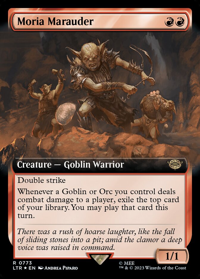 Moria Marauder 773 (Universes Beyond: The Lord of the Rings: Tales of Middle-earth)  - Extended Art Surge Foil | Good Games Adelaide SA