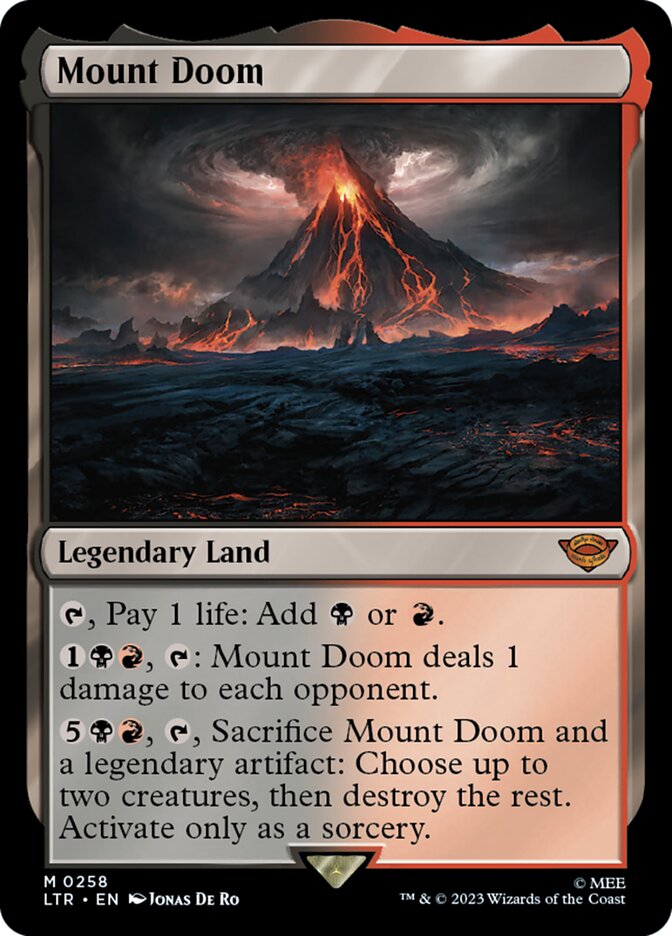 Mount Doom 258 (Universes Beyond: The Lord of the Rings: Tales of Middle-earth)  - Foil | Good Games Adelaide SA