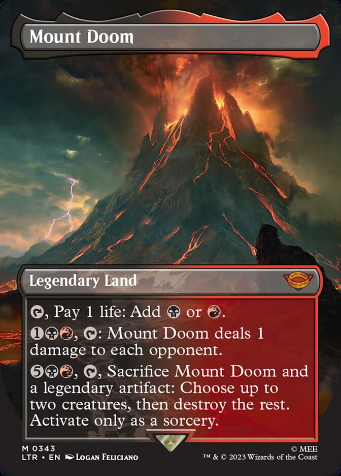Mount Doom Borderless 343 (Universes Beyond: The Lord of the Rings: Tales of Middle-earth)  - Borderless | Good Games Adelaide SA