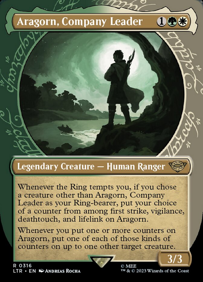 Aragorn, Company Leader 316 (Universes Beyond: The Lord of the Rings: Tales of Middle-earth)  - Showcase | Good Games Adelaide SA
