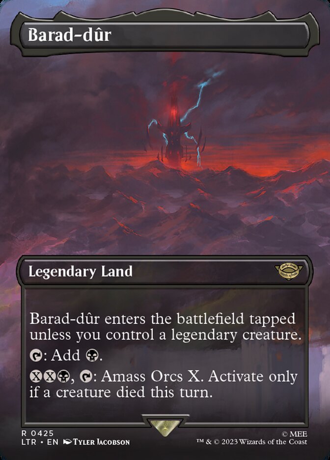 Barad-dûr 425 (Universes Beyond: The Lord of the Rings: Tales of Middle-earth)  - Borderless Foil | Good Games Adelaide SA