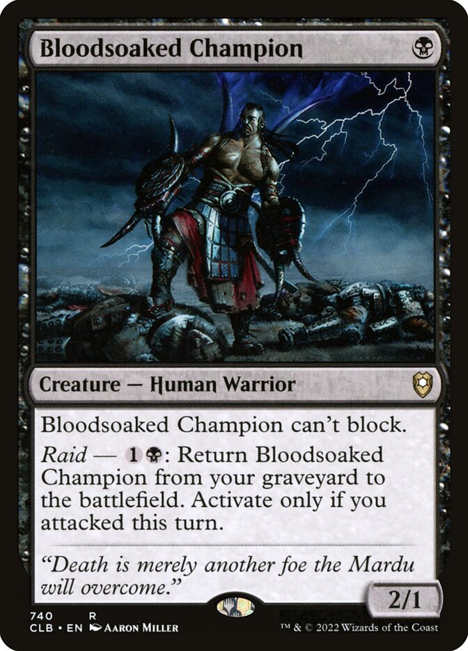 Bloodsoaked Champion 740 (Commander Legends: Battle for Baldur's Gate)  | Good Games Adelaide SA