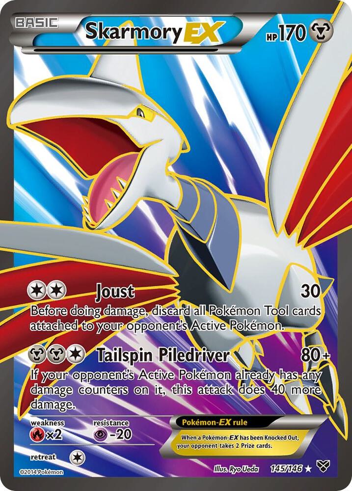 Skarmory EX Full Art 145/146 (XY Base Set)  - Holofoil | Good Games Adelaide SA