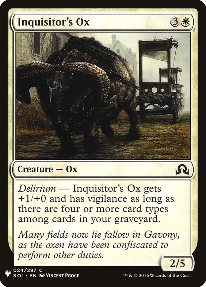 Inquisitor's Ox 24 (The List Reprints)  | Good Games Adelaide SA