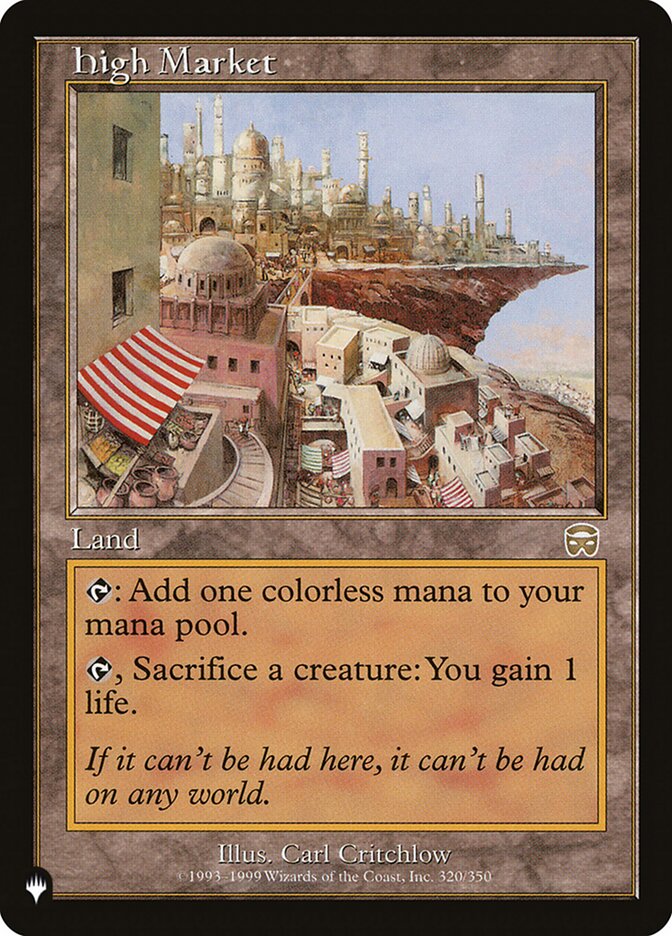 High Market 320/350 (The List Reprints)  | Good Games Adelaide SA