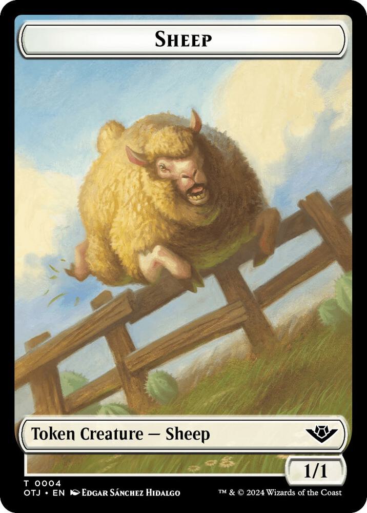 Sheep Plot Double Sided Token 4 // 20 (Outlaws of Thunder Junction)  | Good Games Adelaide SA
