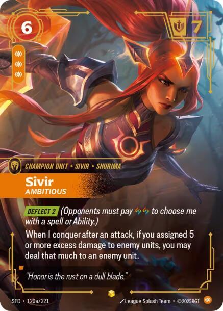 Sivir - Ambitious 120a/221 (Spiritforged)  - Foil | Good Games Adelaide SA