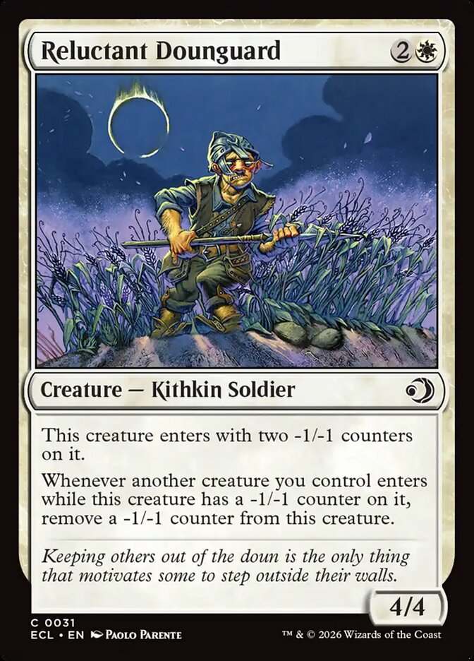 Reluctant Dounguard 31 (Lorwyn Eclipsed)  - Foil | Good Games Adelaide SA
