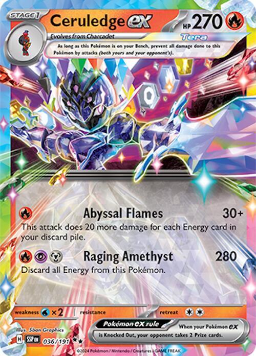 Ceruledge ex 036/191 (SV08: Surging Sparks)  - Holofoil | Good Games Adelaide SA