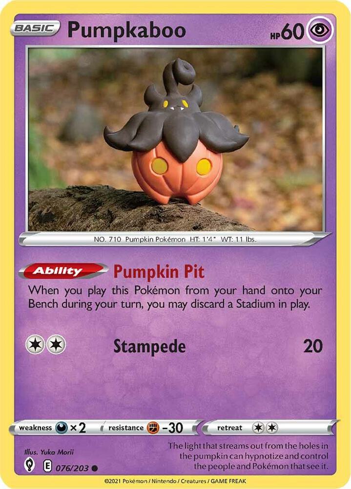 Pumpkaboo 076/203 (SWSH07: Evolving Skies)  | Good Games Adelaide SA