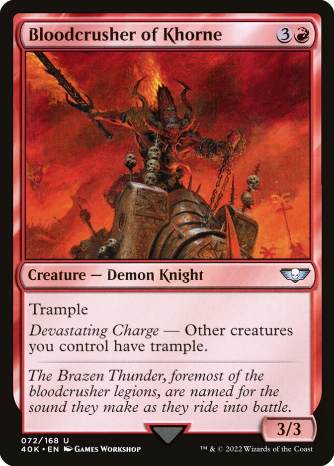 Bloodcrusher of Khorne 72 (Universes Beyond: Warhammer 40,000)  | Good Games Adelaide SA