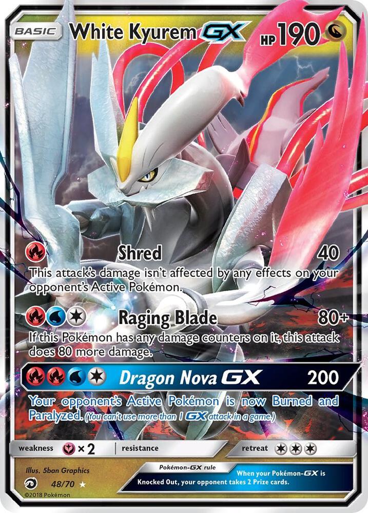 White Kyurem GX 48/70 (Dragon Majesty)  - Holofoil | Good Games Adelaide SA
