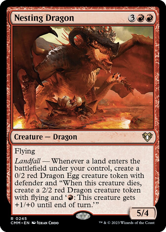 Nesting Dragon 245 (Commander Masters)  - Foil | Good Games Adelaide SA