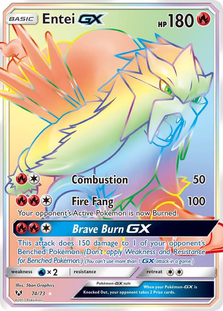 Entei GX Secret 74/73 (Shining Legends)  - Holofoil | Good Games Adelaide SA
