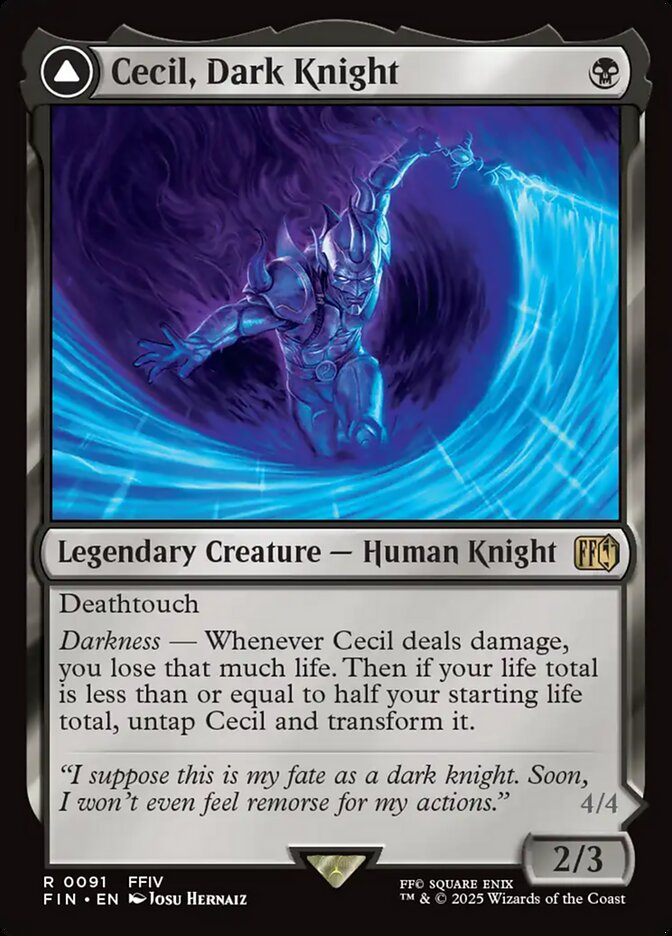 Cecil, Dark Knight // Cecil, Redeemed Paladin 91 (FINAL FANTASY)  | Good Games Adelaide SA