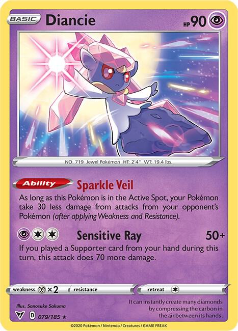 Diancie 079/185 (SWSH04: Vivid Voltage)  - Reverse Holofoil | Good Games Adelaide SA