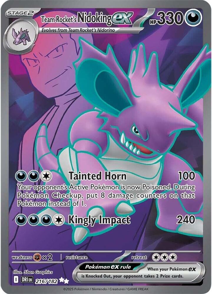 Team Rocket's Nidoking ex 216/182 (SV10: Destined Rivals)  - Holofoil | Good Games Adelaide SA