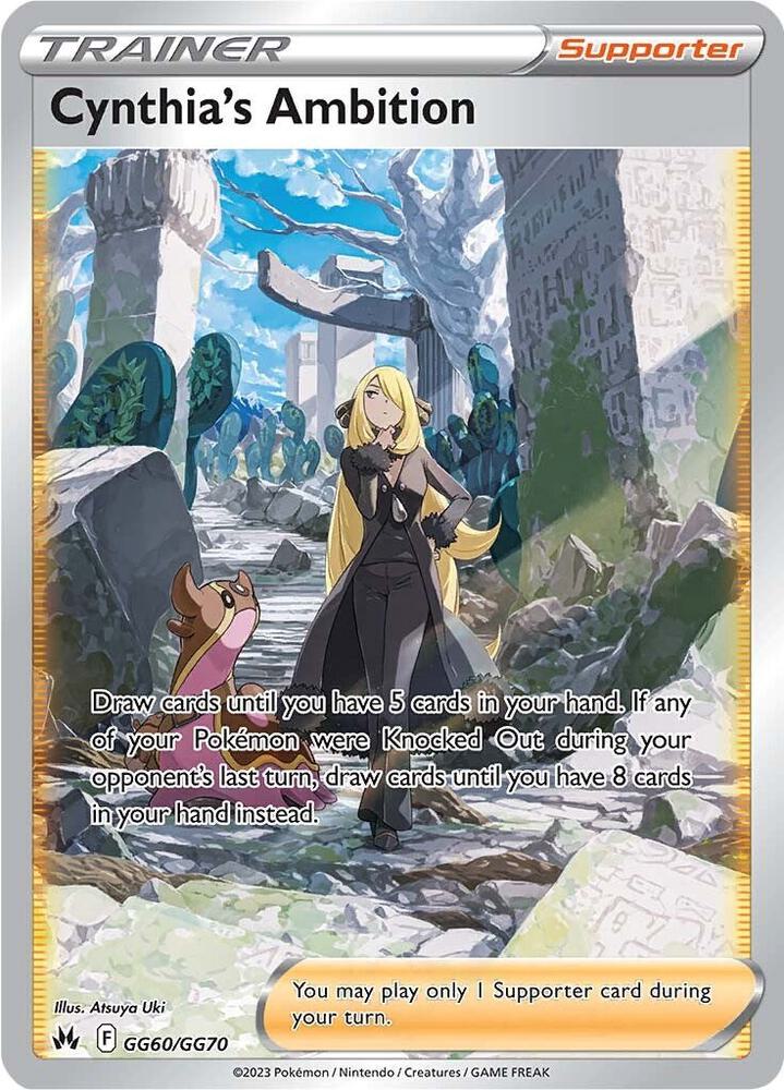 Cynthia's Ambition GG60/GG70 (Crown Zenith: Galarian Gallery)  - Holofoil | Good Games Adelaide SA