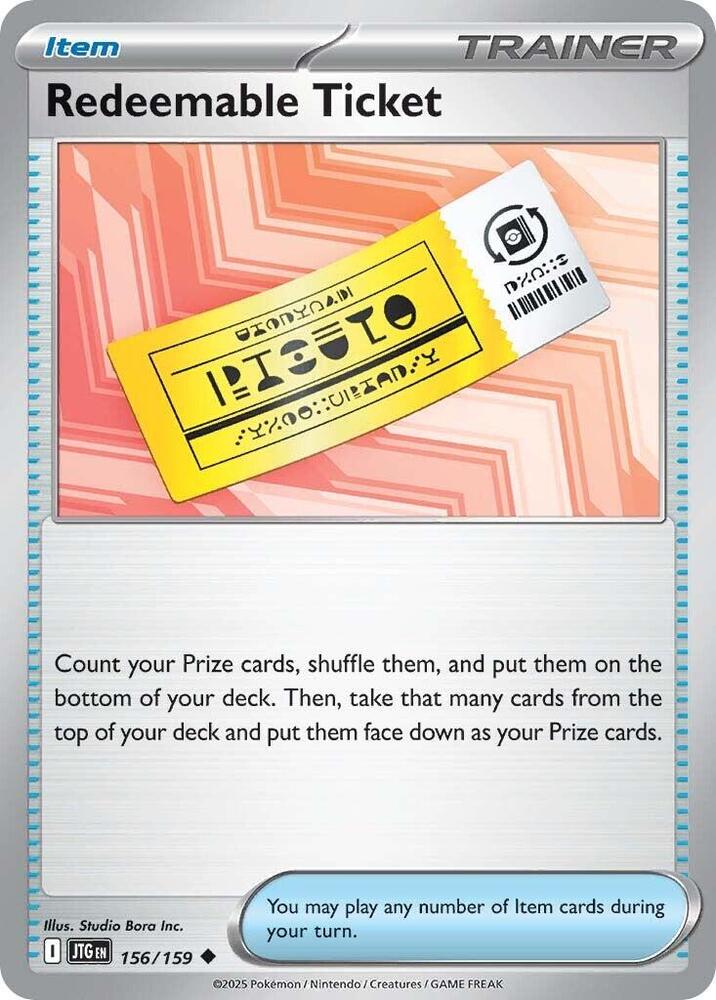 Redeemable Ticket 156/159 (SV09: Journey Together)  | Good Games Adelaide SA
