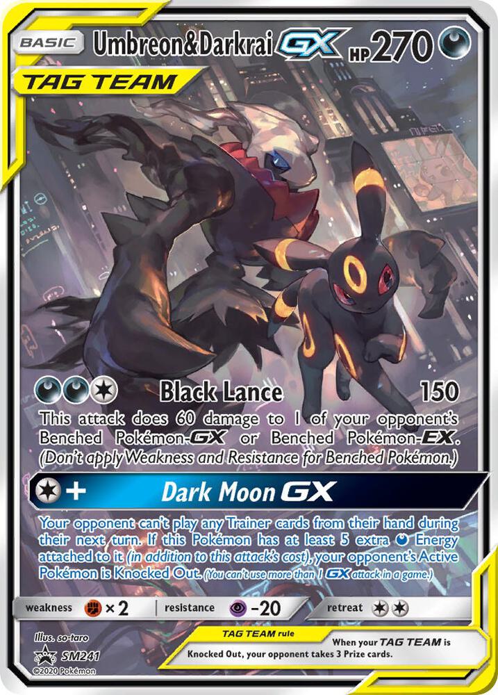 Umbreon and Darkrai GX SM241 (SM Promos)  - Holofoil | Good Games Adelaide SA