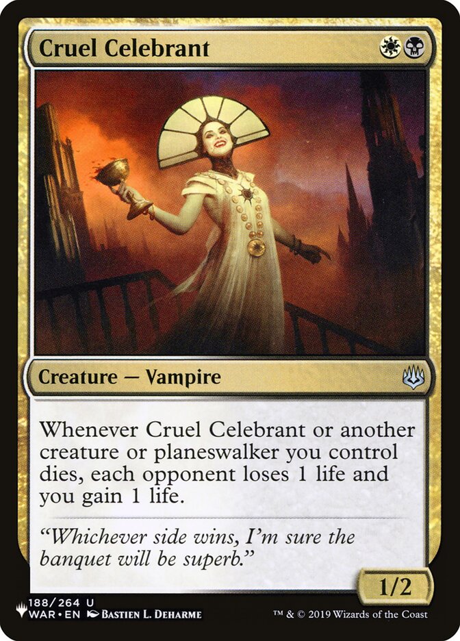 Cruel Celebrant 188/264 (The List Reprints)  | Good Games Adelaide SA