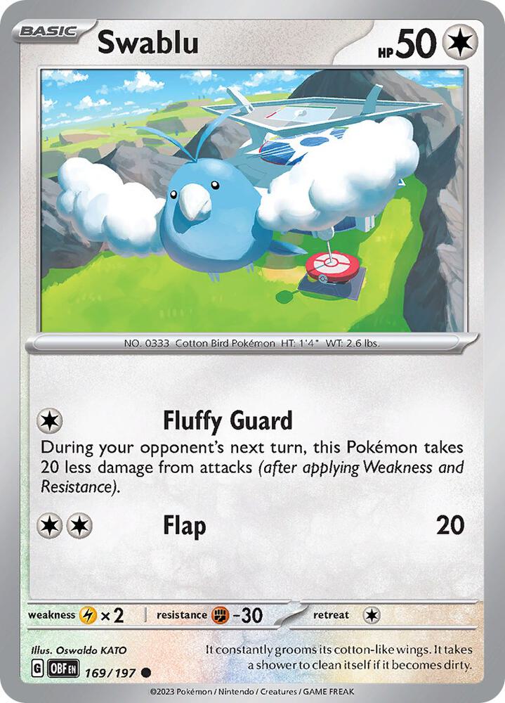 Swablu 169/197 (SV03: Obsidian Flames)  | Good Games Adelaide SA